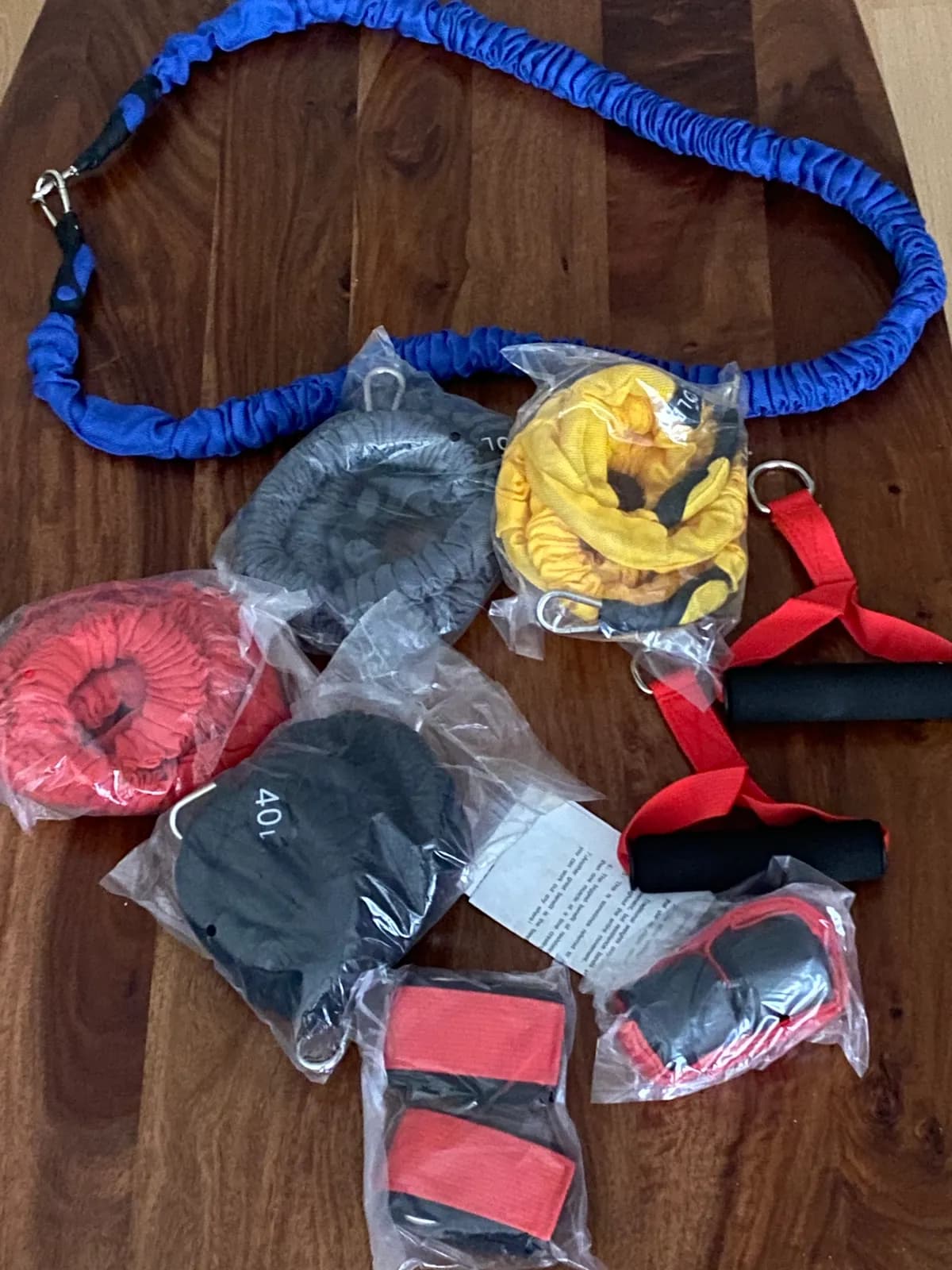 Kit de bandas elásticas de resistencia para ejercicio con asas y correas, la mayoría selladas.